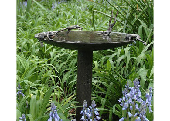 Casting Frog Bath Bowl, Patung Taman Perunggu Imitasi Antik