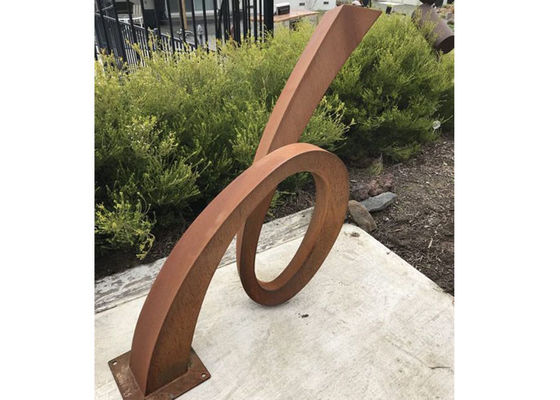 Harga yang bagus Patung Baja Corten Berkarat Luar Ruangan Modern Untuk Taman on line