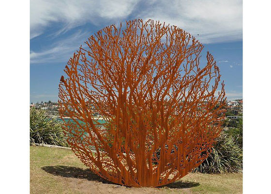 Harga yang bagus Pemotongan Laser Patung Taman Pohon Logam Baja Corten Rusty on line
