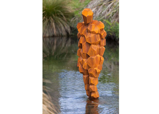 Harga yang bagus 200cm Tinggi Ukuran Hidup Patung Pria Baja Corten on line