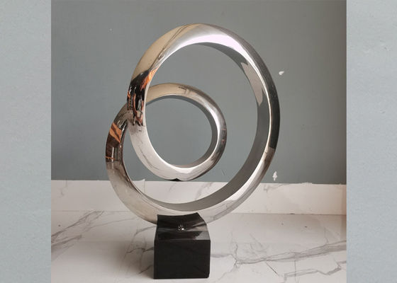 Harga yang bagus 106cm Tinggi Kontemporer Dipoles 316 Patung Seni Stainless Steel on line