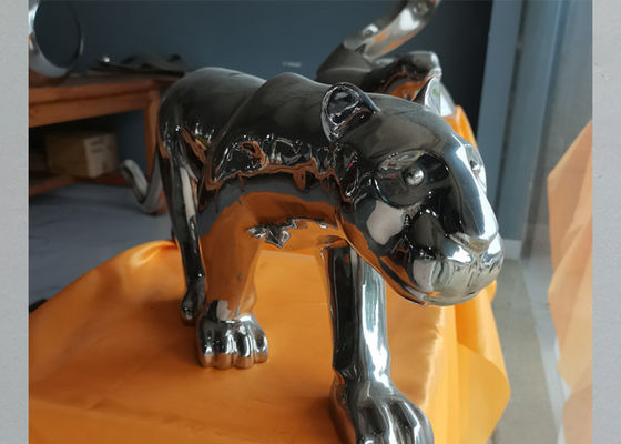 Dekorasi Interior Modern Patung Leopard Stainless Steel Dipoles
