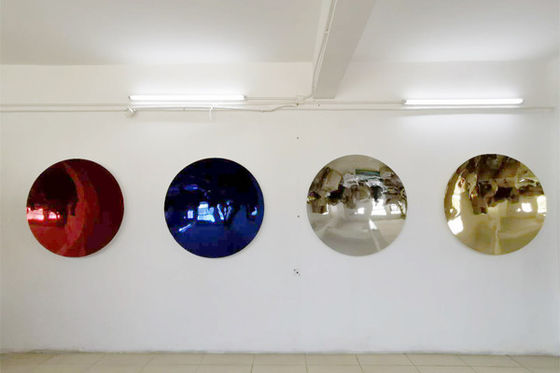 Harga yang bagus Patung Cermin Cekung Melingkar Stainless Steel Warna Oleh Anish Kapoor on line