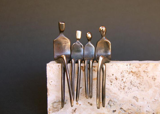 ODM Casting Bronze Family Sculpture Untuk Dekorasi Dalam Ruangan Luar Ruangan