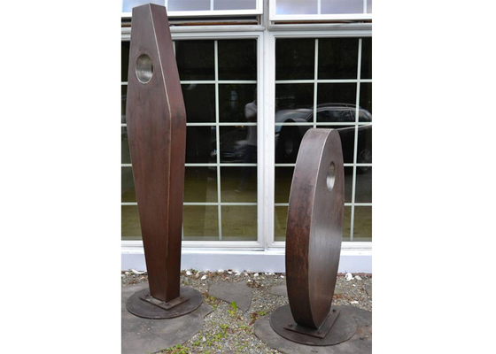 Dekorasi Taman Seni Patung Logam Stainless Steel Dicat Tinggi 200cm / 160cm