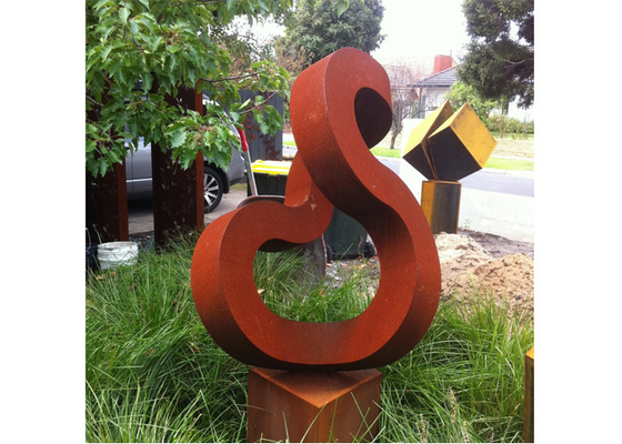 Patung Corten Steel Abstrak Berkarat Luar Ruangan Untuk Taman
