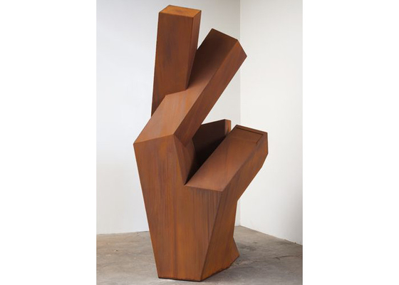 Harga yang bagus Seni Dekoratif Modern Logam Luar Ruangan Patung Tangan Baja Corten on line