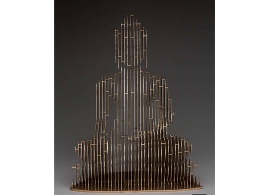Patung Buddha Hollow Stainless Steel Untuk Dekorasi Luar Ruangan Dan Dalam Ruangan